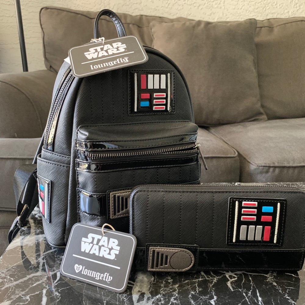 ‼️ LOUNGEFLY DARTH VADER MINI BACKPACK + WALLET‼️